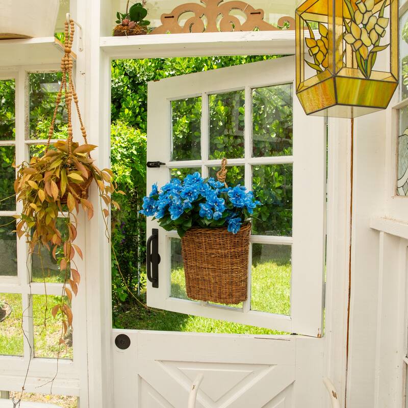 19-in UV Resistant Artificial Azalea Bush (Indoor/Outdoor) - Set of 3