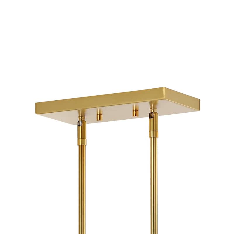 Suillius Farmhouse Industrial Iron LED Pendant, Black/Brass Gold by JONATHAN Y