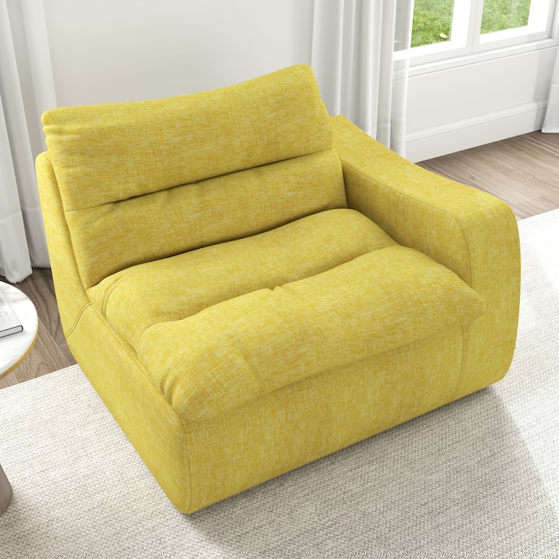 Lazy floor sofa, modern floor lounge chair with right arm, comfortable beanbag sofa, suitable for living room bedroom office