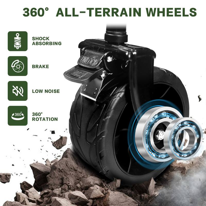 Collapsible Wagon with Canopy Extra Large 140L Storage Steel Frame All-Terrain Wheels Brakes - 20” x 44.9” x 46.8”