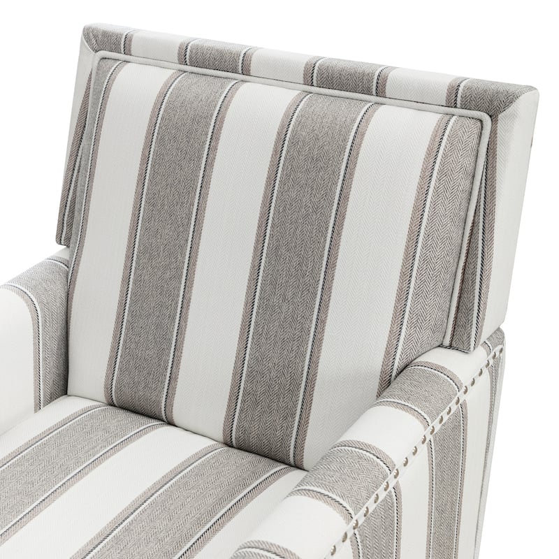 LUE BONA Linen Upholstered Modern Accent Chair Armchair with Pillow for Living Room - 25.6 in.W x 30.7 in.D x 35 in.H
