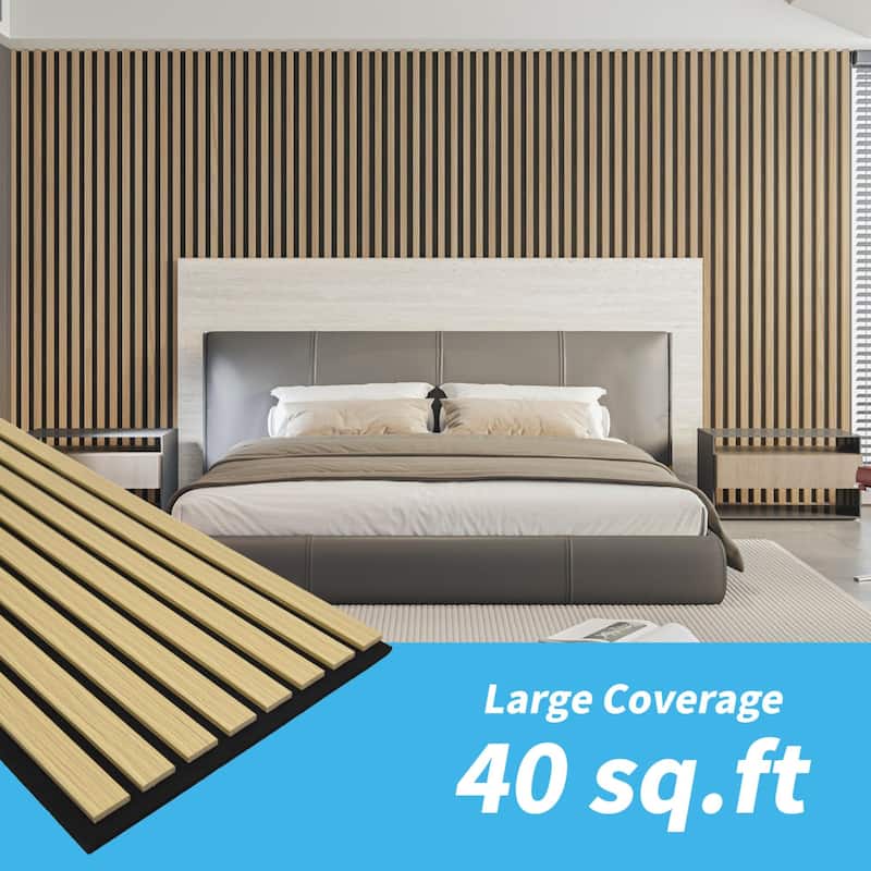 20pcs 24"x12" MDF Slat Wall Paneling Cover 40 Sq.Ft.