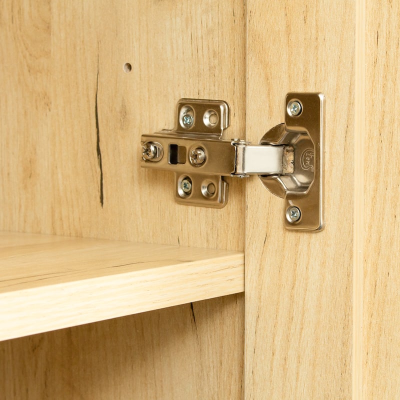 High wardrobe and kitchen cabinet with 2 doors and 3 partitions