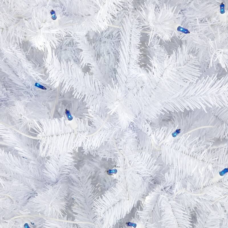 6.5' Pre-Lit Slim Geneva White Spruce Artificial Christmas Tree