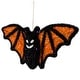 preview thumbnail 5 of 3, Lighted Bat Halloween Decoration - 25" - Black and Orange - Purple LED Lights