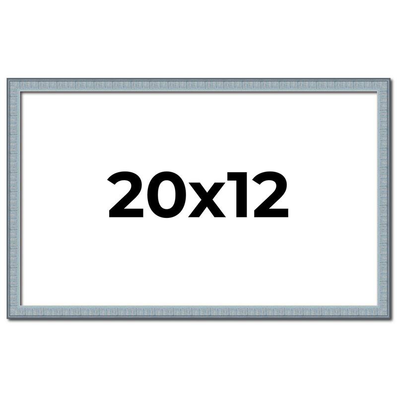 20x12 Frame Rustic Sky Blue Solid Wood Picture Frame | 0.75 Inch