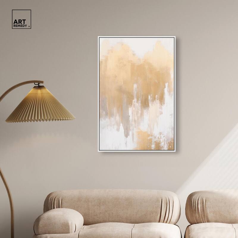 Soft Grey Glam Gold II Canvas by Art Remedy