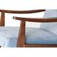 Zenvida Mid Century Modern Accent Armchair Solid Hardwood Upholstered