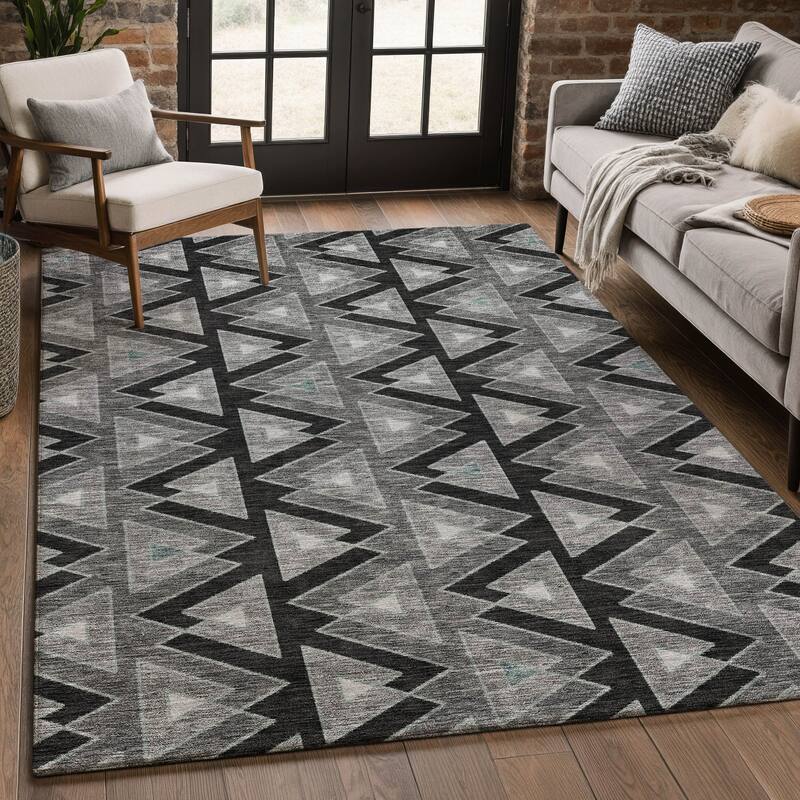 Machine Washable Indoor/ Outdoor Global Lyons Chantille Rug