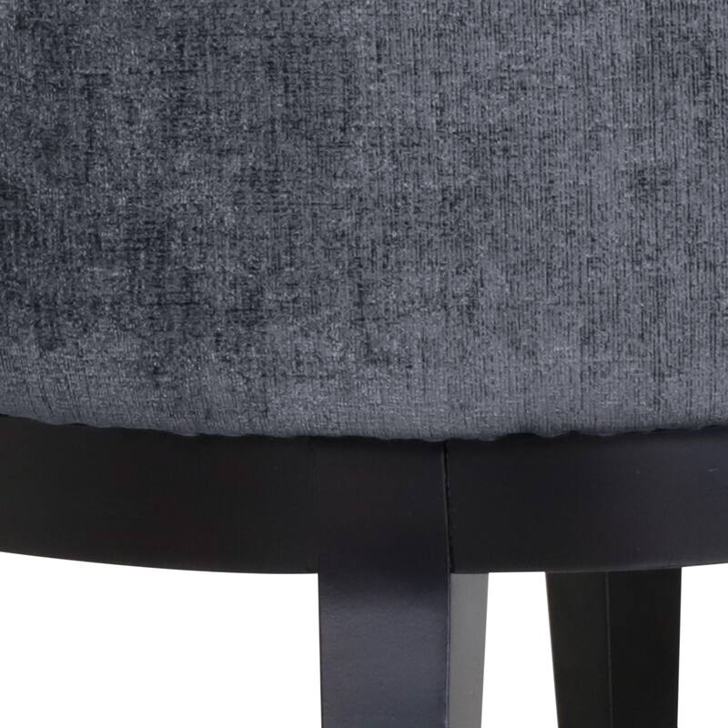 Charcoal Modern 30" Upholstered Accent Chair With Rubber Wood Frame and Large Backrest