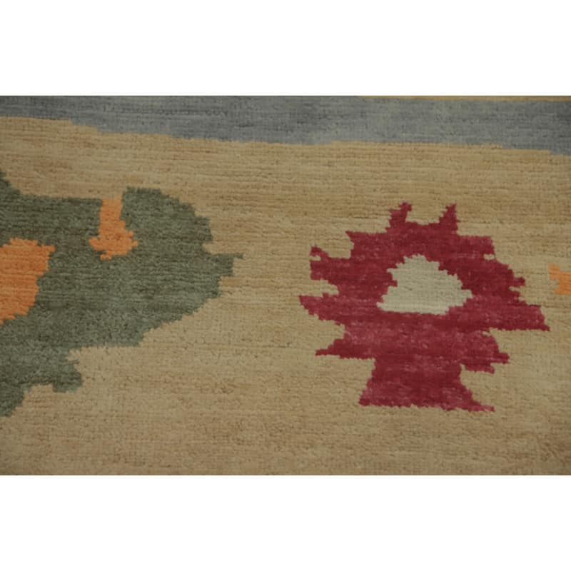 Vegetable Dye Wool Gabbeh Turkish Area Rug Handmade Wool Carpet - 13' 5'' X 8' 11''