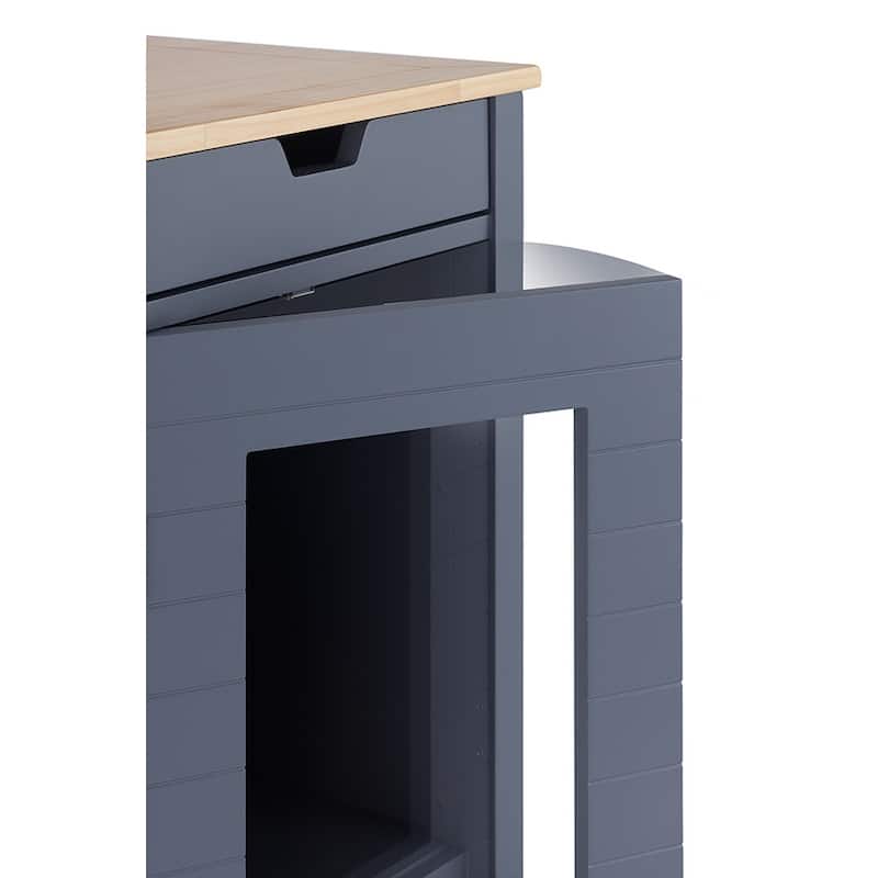 TRINITY 20" Dark Gray Litter Box Enclosure End Table w/ Drawer