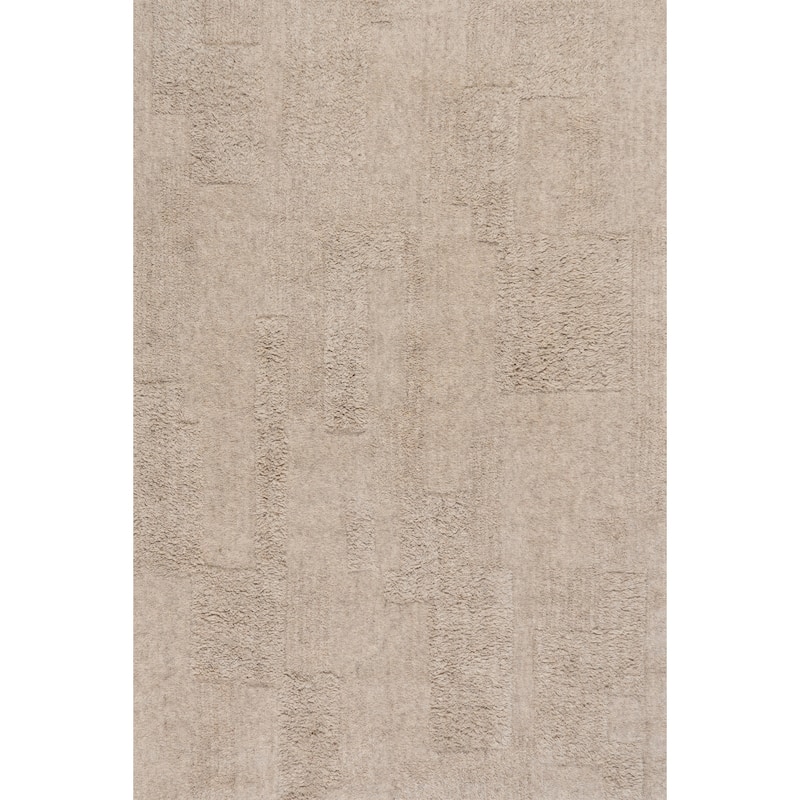 Nuloom Flaviana Modern Solid Wool Area Rug - 5' x 8' - Tan - Rectangle