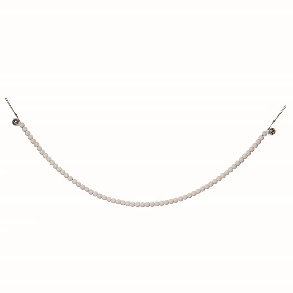 Transpac Wood Natural Christmas Beaded Garland