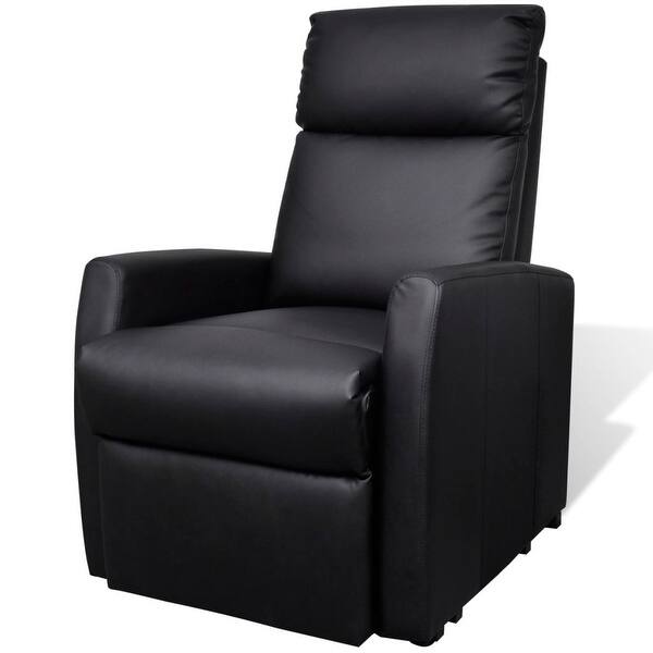 Vidaxl Tv Recliner Chair Black Faux Leather Overstock 18965659