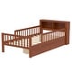 preview thumbnail 18 of 34, Twin Size Bed with Headboard Storage Rack, Two Under-Bed Drawers, Three-Side Guardrails for Safety and Security,White