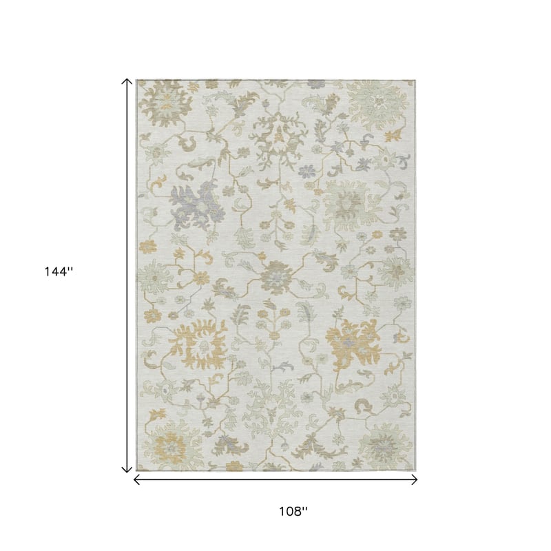 HomeRoots Floral Transitional Rectangle Outdoor Rug