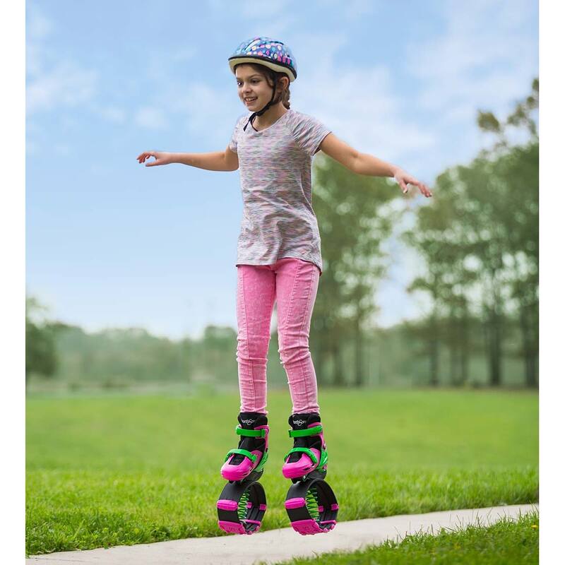 Hearthsong Jump2It Indoor/Outdoor Bouncy Spring Shoes for Kids with Non