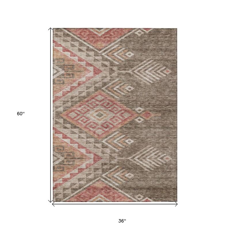 HomeRoots Southwestern Transitional Rectangle Outdoor Rug