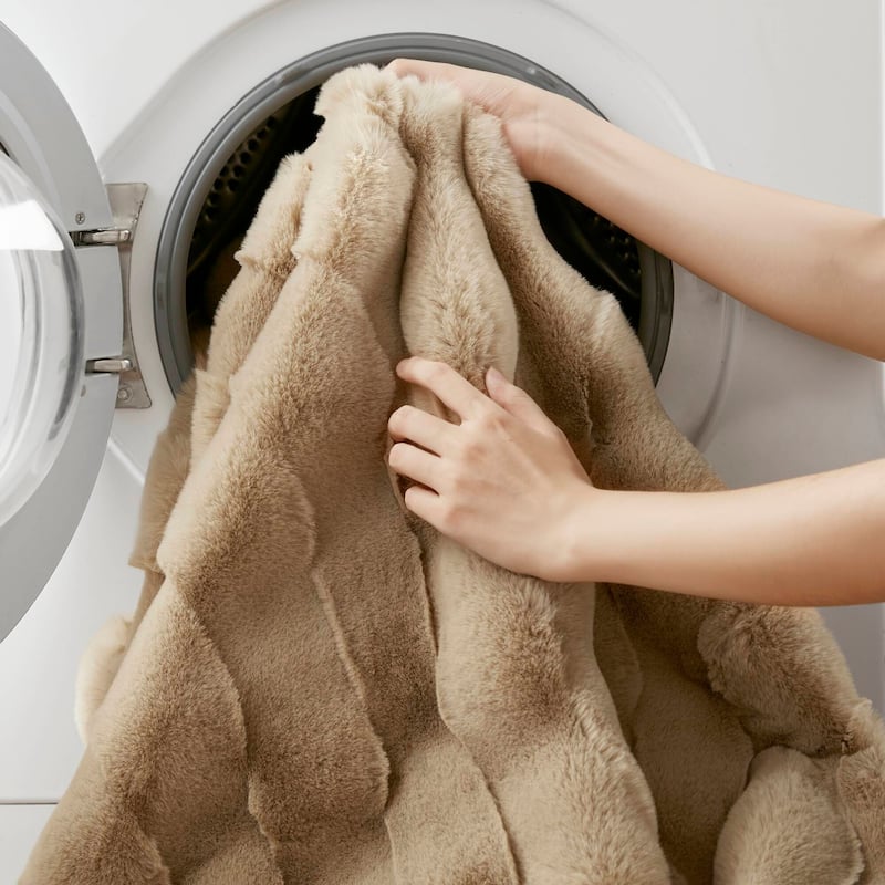 Madison Park Camille Faux Fur Throw