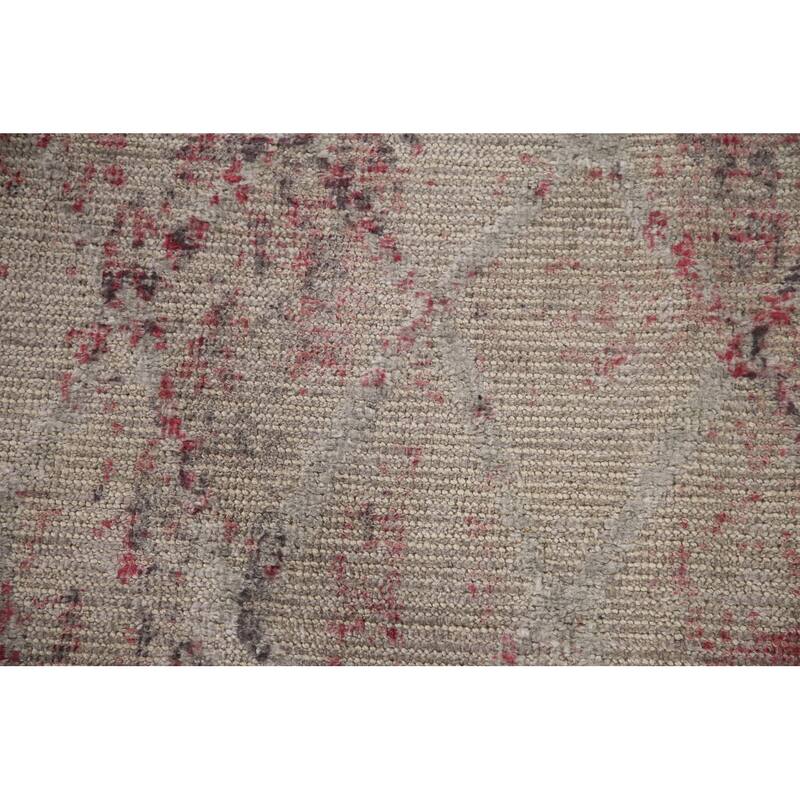 Abstract Rug Handmade Contemporary Wool Carpet - 8'0"x 9'11"