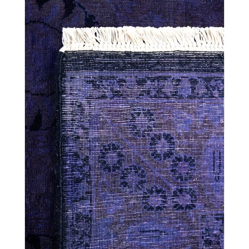 Fine Vibrance, One-of-a-Kind Hand-Knotted Runner Rug - Purple, 3' 0" x 14' 9" - 3' 0" x 14' 9"