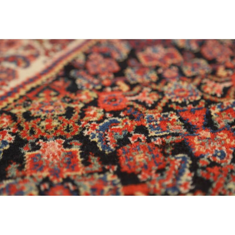 Pre-1900 Antique Vegetable Dye Senneh Persian Wool Carpet - 8'4" x 19'11"