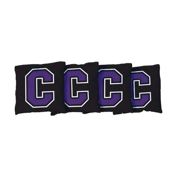 slide 2 of 3, Cornell Rams Black Cornhole Bags All-Weather Resin Filled
