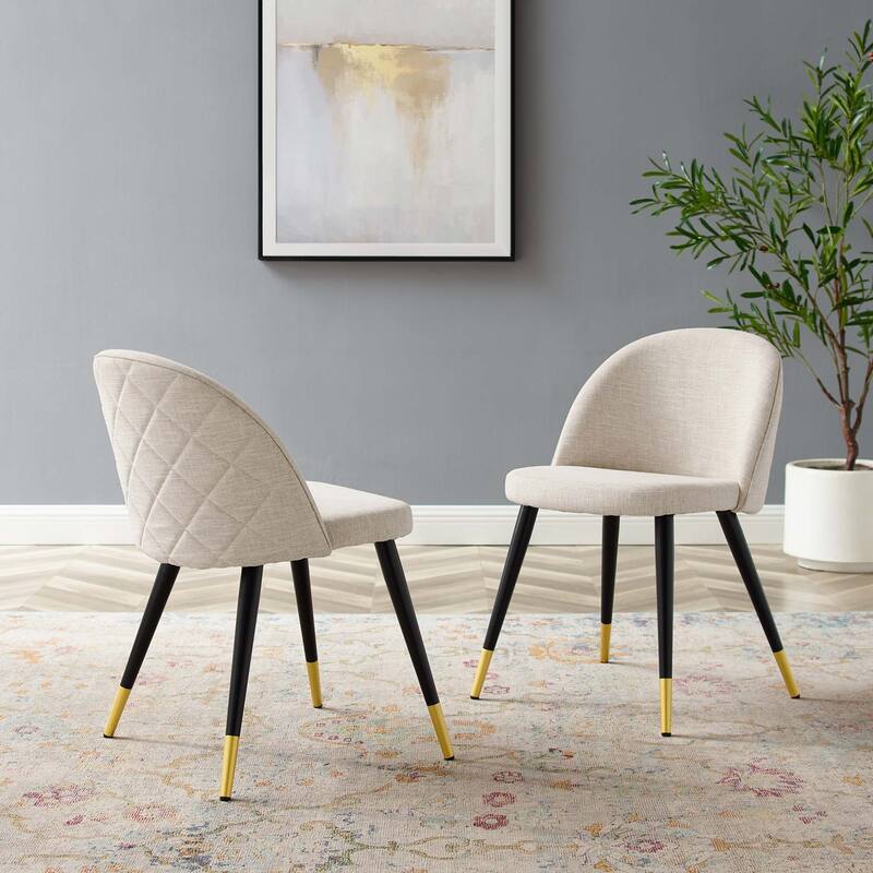 Cordial Upholstered Fabric Dining Chairs - Set of 2