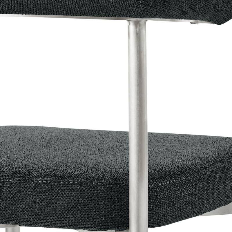 Veronica Shannon 5 Piece Round Glass Dining Table Set with Metal Frame and Upholstered Chairs
