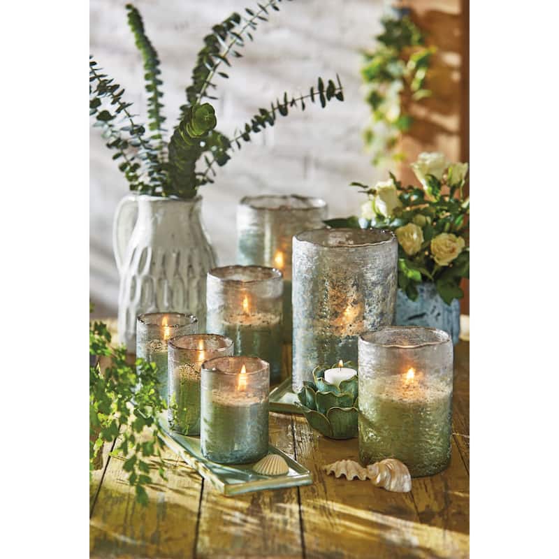 Medium Organic Citro Eucalyptus Candle Scented Glass Candle With Notes Of Musk Eucalyptus Fresh Lemon Orange Outdoor Use