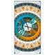 preview thumbnail 2 of 9, Designart 'Large Rounded Symmetrical Flower Brown' Oversized Abstract Wall CLock