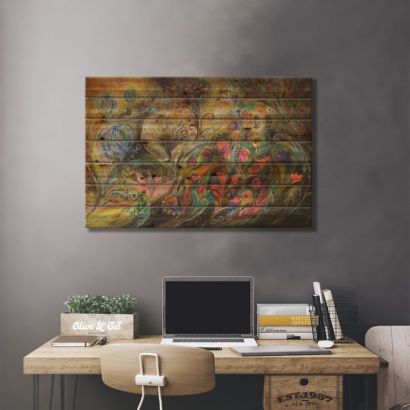 Under The Wind III Print On Wood by Elena Kotliarker - Multi-Color