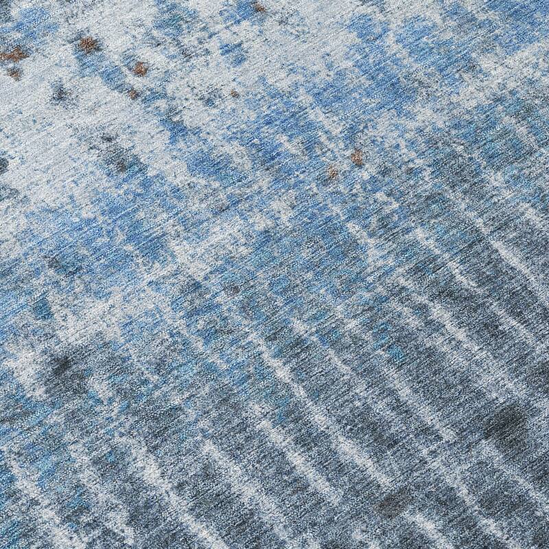 Machine Washable Indoor/ Outdoor Boho Modern Chantille Rug