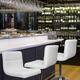 Bar Stools Adjustable Armless Swivel PU Leather Barstools Set of 2