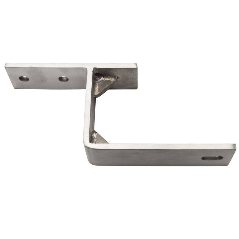 Sure-Loc BARN-BP Barn 5" Stainless Steel Bypass Connector Bracket - Satin Nickel