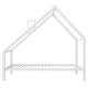 preview thumbnail 17 of 18, Twin Size Metal House Platform Bed with Roof and Charming Chimney