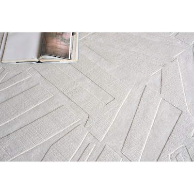 Exquisite Rugs Tempo Handmade Handloomed New Zealand Wool Light Beige Area Rug