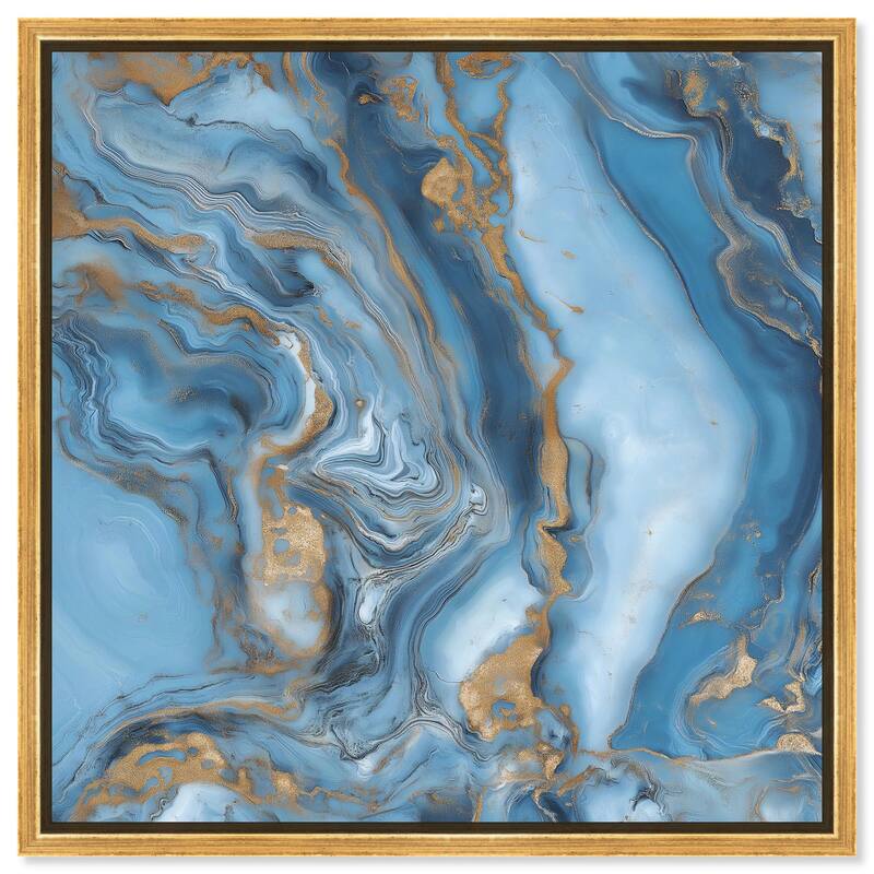 River Gold Canvas by Art Remedy - Gold - 20" x 20"