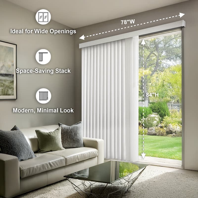 Cordless Vertical Blinds Oxford Alabaster