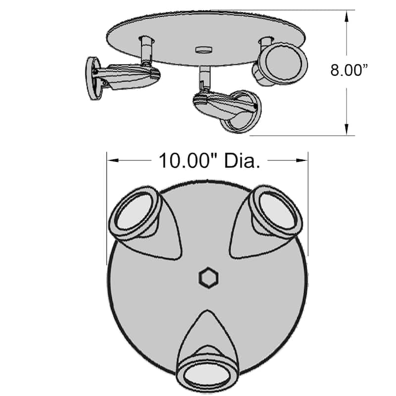 Access Lighting Mirage Steel LED Cluster Spotlight