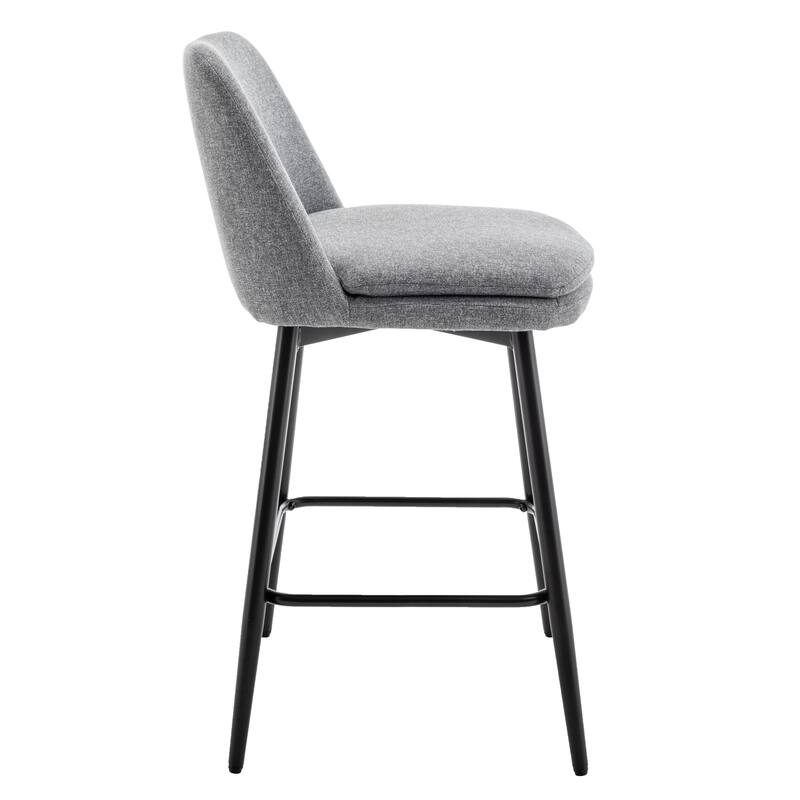 Swivel Bar Stools ,with Back and Metal Legs, ,Counter Stools