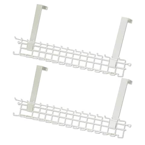 ClosetMaid Over the Door Durable Wire Rack for Hanging Storage, White (2 Pack) - 1