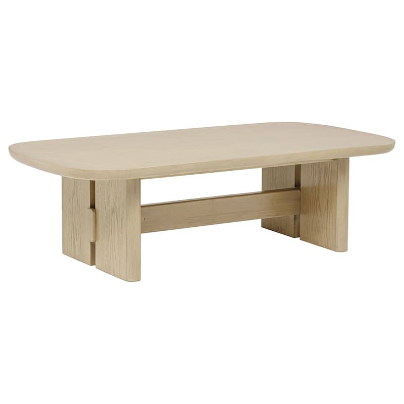 Kailani Coastal Rectangular Cocktail Coffee Table Beige Oak - Beige Oak