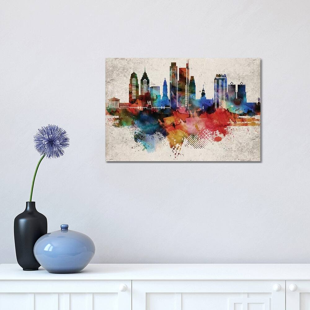 iCanvas "Philadelphia Abstract" by WallDecorAddict Canvas Print
