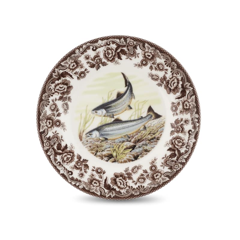 Spode Woodland Dinner Plate Fish Collection - 10.5 inch - King Salmon