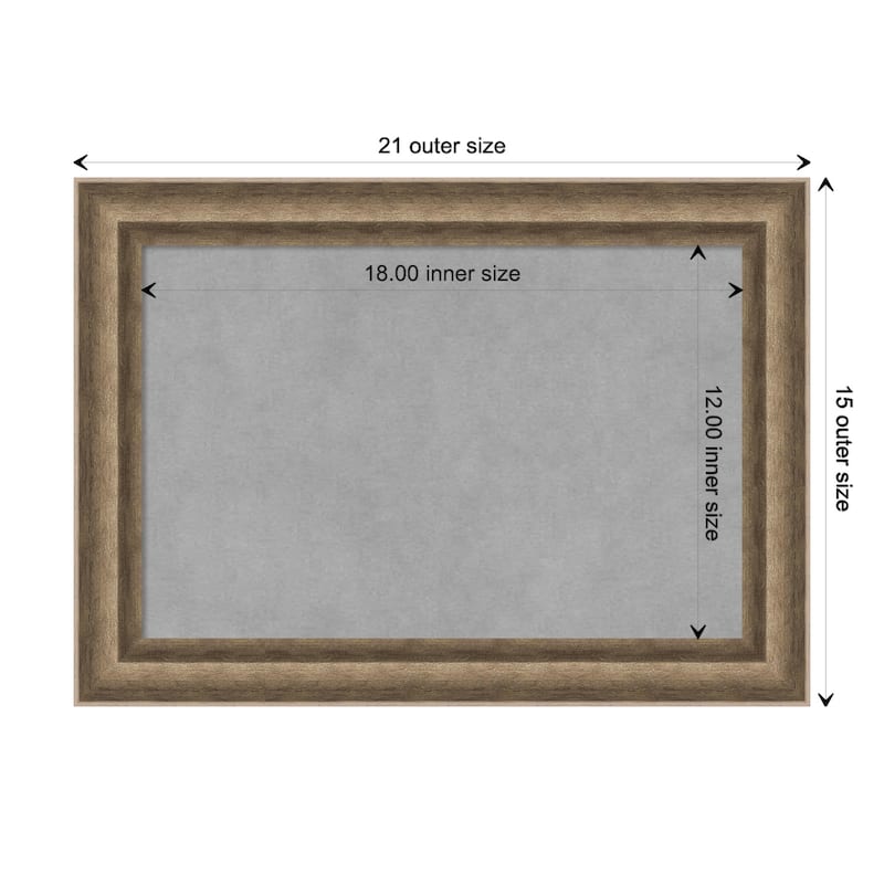 Amanti Art Angled Bronze Framed Magnetic Board - Board Size 18x12
