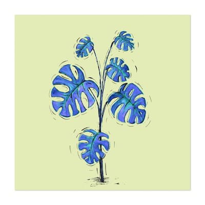 Monstera deliciosa blue version Illustrations Botany Art Print/Poster ...