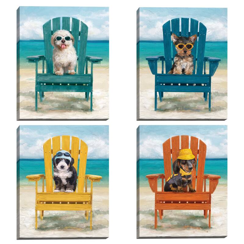 Beach Club Beauties I - IV by Studio Arts Canvas Art Prints