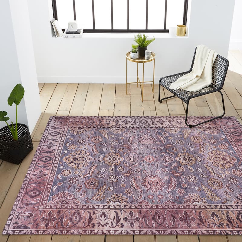 JONATHAN Y Regis Ornate Persian All-Over Machine Washable Area Rug